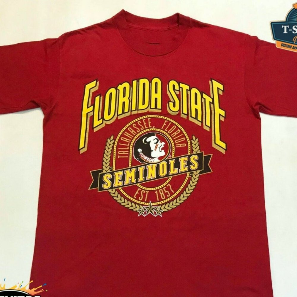 Vintage NCAA Florida State Seminoles Member Club Logo Red T-Shirt, Florida State
